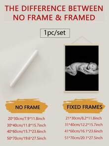 1 pieza Soporte personalizado de marco fijo de lienzo, soporte fijo de madera de alcanfor natural, adecuado para impresiones fotográficas y obras de arte en lienzo, montable en pared, regalo personalizado para bebé, mejor decoración para guardería y guardería infantil - Multicolor - Ver 2