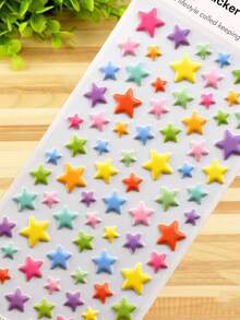 1 pieza Protector de lente creativo 3D con forma de estrella INS, película de vidrio templado, almohadilla de espuma, apto para iPhone 11 Pro Max/12 Pro Max/13 Pro Max/14 Pro Max/15 Pro Max/16 Pro Max/17 Pro Max - Multicolor - Ver 2