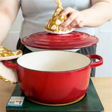 Baking Gloves, Heat Resistant Oven Mitt, Fabric Pot Holder, Kitchen Accessories - Multicolor - View 6