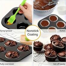 1pc 6-Cup Semi Sphere Non-Stick Baking Pan, Champagne Gold Dome Cake Mold For Hot Cocoa Bombs, Chocolate & Mousse Dessert Tray - Multicolor - View 8