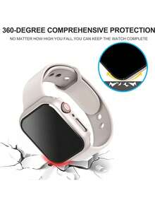 8 pezzi Custodia 40mm 41mm 42mm 44mm 45mm 46mm 49mm, Stile sportivo casual alla moda, Custodia per orologio in PC rigido antiurto e resistente ai graffi e vetro temperato integrato, Adatto per Apple Watch Ultra/11/10/9/8/7/6/5/4/SE Uomo e Donna, Comodo da indossare e tocco sensibile - combinazione di 8 colori 3 - Visualizzare 6