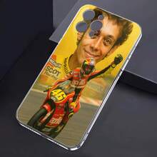 El joven  Rossi celebra su 46 aniversario con su Aprilia. Esta elegante funda es compatible con Samsung, Apple, VIVO, OPPO, , Transsion, ,  y Honor. Fabricada en silicona TPU, ofrece protección contra golpes y caídas, además de una sensación superior. Es un regalo ideal para familiares, amigos y seres queridos, y la opción perfecta para San Valentín y Año Nuevo. - transparente - Ver 3