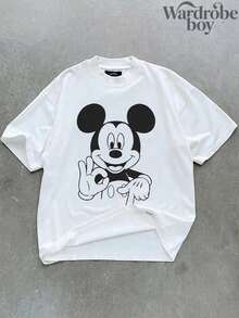 Disney Printed T-Shirt,Men's Disney No. 67 T-Shirt, Mickey No. 67 Sweatshirt, 67 Fun  T-Shirt, Unisex,High-Quality Pure Cotton T-Shirt,Suitable For All Seasons, Comfortable And Breathable| Exquisite Design | The Best Choice For Giving Gifts - 白色 - 查看 2