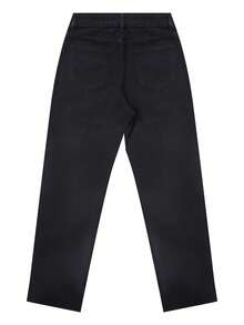 NVFelix Women's Loose Straight Leg Jeans, Distressed Design, Retro Elegant Casual Everyday Wear, Y2K Streetwear Style, Suitable For Spring & Summer, Black - Black - View 9