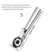 4-Piece Stainless Steel Ice Cream & Fruit Scoop Set, Durable Melon Baller, Suitable For Watermelon, Cantaloupe, Papaya, Honeydew - Fruit Ball Maker, Platter Prep, Modern Kitchen Tool, Ice Cream Scoop, Baking Tool, Dessert Maker, Dual Use Home & Commercial Ice Cream Spoon, (4 Seasons Applicable), Kitchen Utensils, Serving Tool, Party Host, Dessert Lover - Silver - View 15