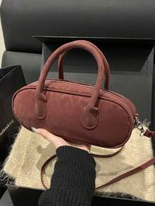 Compact, Versatile And Stylish High-End Handbag For Women, 2026 New Model, Fashionable Shoulder And Crossbody Bag With Pillow Shape - Red - View 11