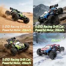 2.4G高速遥控越野车,遥控怪兽卡车赛车玩具,1:20比例2WD高速遥控越野车小型电动玩具车,全地形电动玩具车,儿童户外玩具,遥控怪兽卡车遥控车男孩礼物 - 1:20越野車 - 查看 3