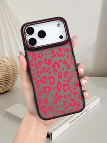 1 funda para teléfono con diseño de leopardo rojo, estilo audaz y sexy para San Valentín, cumpleaños, aniversario, compatible con iPhone 17promax/17pro/17/17Air/16promax/16pro/16plus/16e/16/15promax/15pro/15plus/15/14promax/14pro/14plus/14/13promax/13pro/13/12promax/12pro/12/11promax/11 - Negro mate - Ver 3