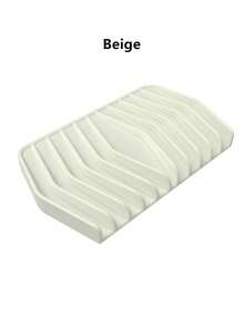 1pc Silicone Soap Dish, Portable Soap Holder, No Drilling Required, Japanese Style Bathroom Drain Rack, Home Soap Drainer Box - A - View 1