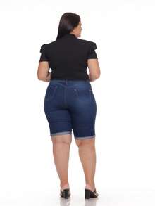 Elegant Short-Sleeved Blouse With Puff Sleeves - màu đen - Xem 7