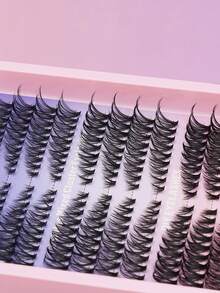 AYRMILLA 216 Cluster 8-16mm 12 Rows Comic-Style False Eyelashes D-Shaped Curled Mixed False Eyelashes Cosplay Single Cluster Lazy Person Style Natural Fairy Style Single Cluster Little Devil Style Comic-Style Curled False Eyelashes Segmented Cross Style Natural False Eyelashes Comfortable To Wear Fairy Style Novice Curled Implant False Eyelashes - C - View 2