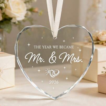 1 pieza Regalos de boda - Regalos Sr. y Sra. - Regalo de boda para parejas 2026 - Regalo de ducha nupcial para la novia recién casada - Recién casados para la pareja recién casada novia