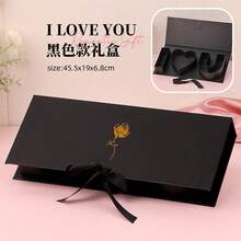 Gift Box With "I Love You" & "Mom" Flower Bouquet And Letter - Comes With Ribbon, Can Be Filled With Gifts Like Chocolates, Fresh Flowers, Souvenirs, Perfect For Mother's Day Or Birthday - MOM - View 19