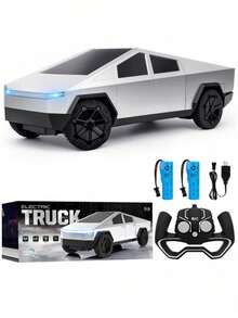 1:12 Scale RC Metal Silver Off-Road Buggy | Realistic 4WD RC Pickup Truck | All-Terrain Remote Control Toy For Boys & Hobbyists - 2.4G [double Electric Version]] - View 2
