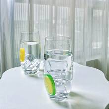 6/1pc Mojito Fruit Tea Cup, Minimalist Glass Cup For Sparkling Water, Milk Tea, Cocktail Bar - Multicolor - View 4