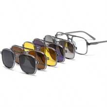 ¡Recomendado5 pares de anteojos de sol magnéticas con clip intercambiables, lentes polarizadas polarizadas, para hombres y mujeres, regalo único, lentes de sol magnéticas a la moda, Juego de anteojos¡Top de Temporada - 1 - Ver 7