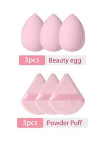 20PCS Makeup Tools Set Including:1pc Hairband +2PCS Hand Bowl Strap+4PCS Makeup Sponges+1pc Facial Cleansing Sponges+4PCS Mini Air Cushion Powder Puffs+4PCS Mini Makeup Sponges+4PCS Triangle Powder Puffs, Beginner-Friendly | Travel-Ready & Gift-Ready | Perfect For Newbies/Her - Multicolor - View 13