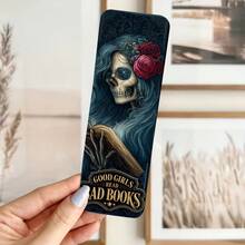 24pcs Of Creative And Quirky Bookmarks Stickers Featuring Dark Aesthetics, Perfect For These Bookmarks Skulls Include Designs Of Skeletons, Dark Fantasy, And Mysterious Patterns - Multicolor - View 10