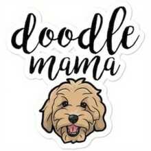 1 pieza Pegatina de mamá perro con garabatos, regalo impermeable para propietarios de mascotas, calcomanía para amantes de Goldendoodle, Bernedoodle, Labradoodle - Unitalla - Ver 5