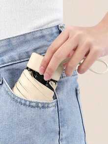 1pc Compact Umbrella, 5-Fold Umbrella, Dual Use Sunshade & Rain Umbrella, Lightweight Pocket Parasol For Women - Multicolor - View 4