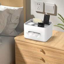 1pc Multifunctional Desktop Storage Box, Tissue Box, Drawer-Style Tissue Box, Remote Control & Miscellaneous Organizer Rack - A - View 8