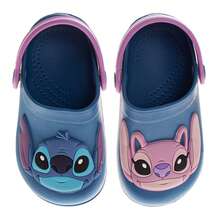 Disney Lilo & Stitch Girls Shoes, EVA Clogs, Water Shoes - Kids Pool Shoes, Blue And Pink Slip-On (Toddler Sizes 5-10, Little Kid Sizes 11-12) - 粉色 - 查看 1
