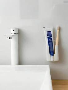 Plastic Wall-Mounted Remote Control Storage Box - Multifunctional Plastic TV/Air Conditioner Remote Control And Office Supply Storage Box. Space-Saving Design, Smooth Surface, Easy Installation, Suitable For Home And Office Storage. Simple Appearance, Easy Hardware Installation, No-Drill Wall-Mounted Storage, Multi-Purpose Bedside Storage Box. - Multicolor - View 3