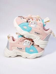 2026新款男女童鞋，网面鞋，婴儿运动鞋，男童中高帮厚底运动鞋，四季皆宜 - 粉色 - 查看 3