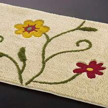 sybilla フラワーガーデン インテリアマット キッチンマット 約45× 240cm ベージュ 36373 - ベージュ+約45*240cm - チェックする 5