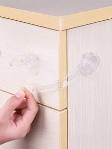 4pcs Baby Safety Locks, Child Cabinet Door Locks, Drawer Locks, Finger Pinch Guard, Multi-Functional Child Safety Locks - Multicolor - View 6