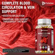 PSLALAE Blood Flow Care - Blood Circulation Supplements - With Hawthorn, Ginger Root - 120pcs - Two bottle - More favorable(兩瓶) - 查看 3