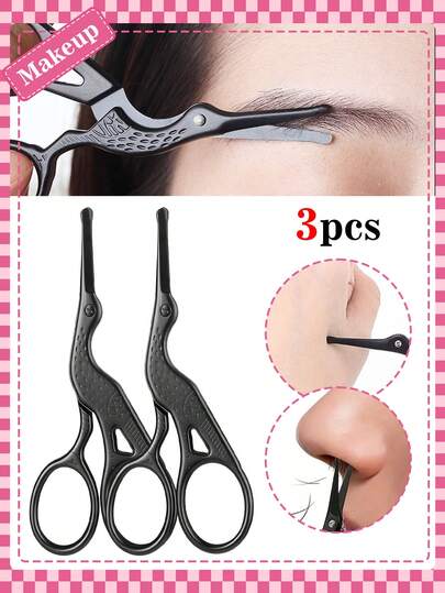 1 chiếc kéo tỉa lông mũi bằng thép không gỉ, kéo tỉa lông mày hình con hạc, kéo tỉa lông mũi, kéo tỉa ria mép, kéo tỉa lông tai, dụng cụ chăm sóc lông mày và lông mi, kéo tỉa lông mày bằng thép không gỉ, phụ kiện trang điểm, kéo tỉa lông mày đầu tròn, dụng cụ tỉa lông mặt chuyên nghiệp dành cho nam và nữ, dụng cụ làm đẹp tại nhà.