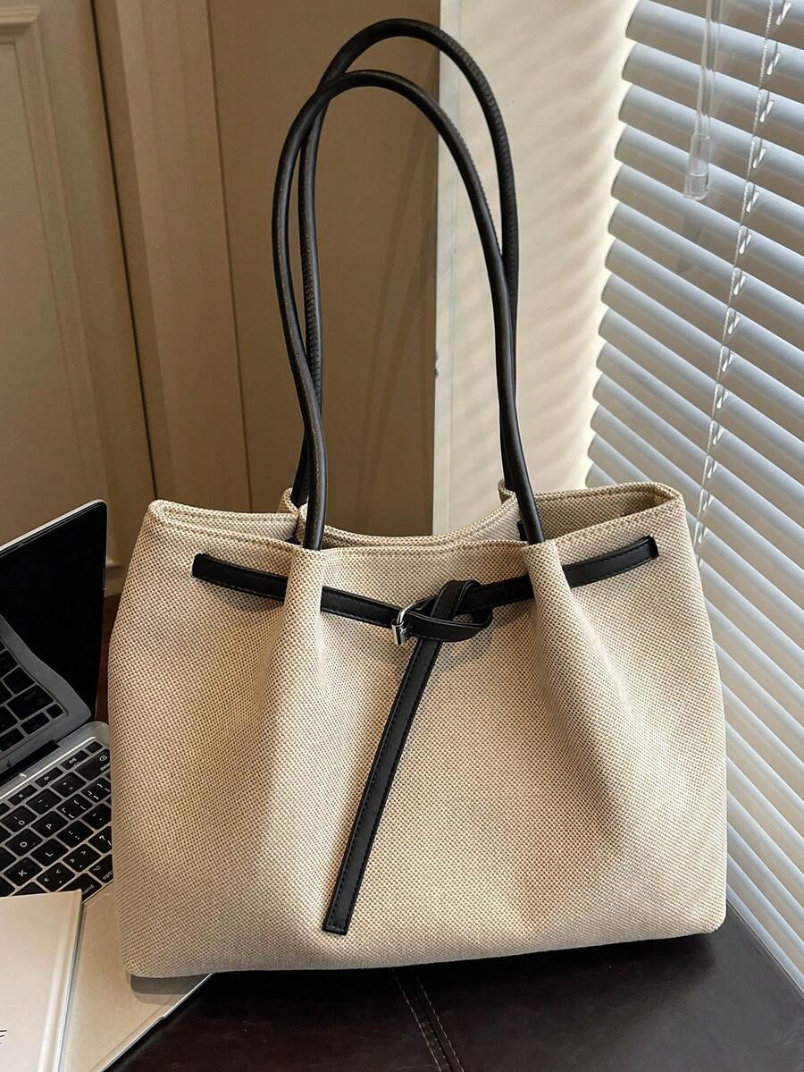 1pc Minimalist Large Capacity Women Tote Bag, Suitable For Travel, Shopping, Vacation, Can Hold Clothes, Books, Laptop - Multicolor - View 1