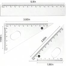 Protractor And Compass Set School, Geometry Set, Compass Geometry 7P Metal Compass Ruler Eraser Leads Blue - View 2