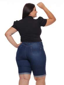 Elegant Short-Sleeved Blouse With Puff Sleeves - màu đen - Xem 2