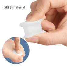 QKC 2 chiếc dụng cụ tách ngón chân mềm mại, thoải mái, dùng hàng ngày, dành cho cả nam và nữ. - trắng - Xem 2