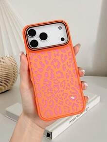 1pc Pink Leopard Cheetah Print Pattern Phone Case Romantic Aesthetic Style For Valentine Birthday New Year Compatible With Iphone 17promax/17pro/17/17Air/16promax/16pro/16plus/16e/16/15promax/15pro/15plus/15/14promax/14pro/14plus/14/13promax/13pro/13/12promax/12pro/12/11promax/11 - Pink - View 1