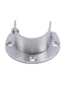 1件重型不锈钢U型衣柜法兰杆支架，衣柜杆端支撑架 - 多色 - 查看 10