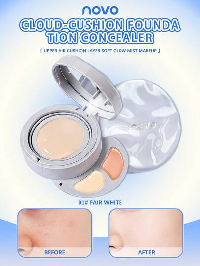NOVO 二合一防水防汗遮瑕提亮霜，控油持久妆效，高遮瑕力，肤色修正，适合日常妆容、约会、户外活动、毕业礼物、聚餐、朋友礼物等场合。
