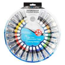 Daler Rowney Simply Watercolour Wheel Set 24 X 12ml Tubes & Mixing Palette - Sets - View 1