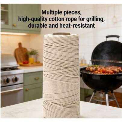 200-Foot Heavy-Duty Food- Cotton BBQ Butcher's Twine, Kitchen Cooking String For Grilling/Trussing Meat/Roasting/Baking