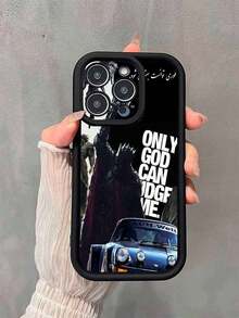 Funda de teléfono a la moda - Textura de satén plumoso Compatible con todos los modelos de teléfonos inteligentes Apple El regalo perfecto para ella, una opción ideal para San Valentín - Negro - Ver 7