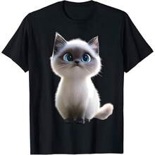 Ragdoll Cat Cat Mom Kitten Meow Cute Ragdoll Cats T-Shirt - 黑色 - 查看 1