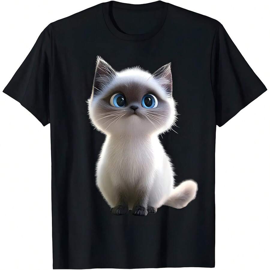 Ragdoll Cat Cat Mom Kitten Meow Cute Ragdoll Cats T-Shirt - 黑色 - 查看 1