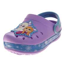 Disney Frozen Elsa And Anna Girls Shoes, EVA Clogs, Water Shoes - Kids Pool And Beach Sandals, Lavender And Slate Slip-On (Toddler Sizes 5-10, Little Kid Sizes 11-12) - LAVENDER - View 3