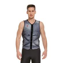 HISEA 柔软浮力游泳背心；内置柔软浮力棉，无需充气；沙滩冲浪浮力服；水上摩托艇浮力服 - 灰色 - 查看 3