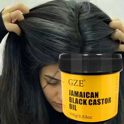 GZE 牙买加黑蓖麻油 - 纯冷压提取物，促进头发浓密和头皮健康 - 强健头发，滋润和滋养头皮，帮助实现浓密强韧的秀发。