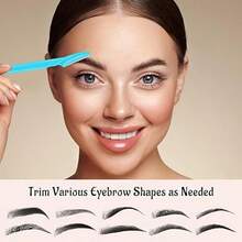 眉毛修剪器套装，新手必备，不锈钢女士剃须刀带防护网 - 安全剃刀 - 查看 9