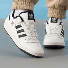 Adidas FORUM LOW CL 轻便透气低帮休闲运动鞋，男女通用 - 一號黑/亮白 - 查看 9