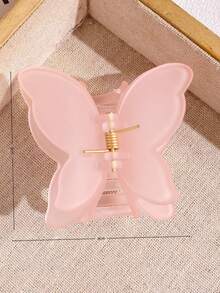 1pc/4pcs/12pcs Casual ABS Plastic Butterfly & Rose Flower Claw Clips, Retro French Style Unique Design Hair Clips, Hair Claw Barrettes For Women - Multicolor - View 2